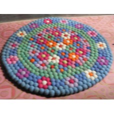  100 cm Diameters Flower Rugs 